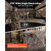 VEVOR Hunting Blind，See Through Ground Blinds with Carrying Bag, 360 Degree Portable Camouflage Tent，Durable Concealed Shelter with Silent Side Door and Window, for Turkey and Deer(4-5 Person（270° See Through) (H-79”）)