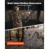 VEVOR Hunting Blind，See Through Ground Blinds with Carrying Bag, 360 Degree Portable Camouflage Tent，Durable Concealed Shelter with Silent Side Door and Window, for Turkey and Deer(2-3 Person（Thermal）)
