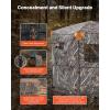 VEVOR Hunting Blind，See Through Ground Blinds with Carrying Bag, 360 Degree Portable Camouflage Tent，Durable Concealed Shelter with Silent Side Door and Window, for Turkey and Deer(6-7 Person（288° See Through ）)