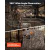 VEVOR Hunting Blind，See Through Ground Blinds with Carrying Bag, 360 Degree Portable Camouflage Tent，Durable Concealed Shelter with Silent Side Door and Window, for Turkey and Deer(2-3 Person（360° See Through ）)
