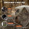 VEVOR Hunting Blind，See Through Ground Blinds with Carrying Bag, 360 Degree Portable Camouflage Tent，Durable Concealed Shelter with Silent Side Door and Window, for Turkey and Deer(2-3 Person)