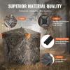 VEVOR Hunting Blind，See Through Ground Blinds with Carrying Bag, 360 Degree Portable Camouflage Tent，Durable Concealed Shelter with Silent Side Door and Window, for Turkey and Deer(2-3 Person)