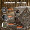 VEVOR Hunting Blind，See Through Ground Blinds with Carrying Bag, 360 Degree Portable Camouflage Tent，Durable Concealed Shelter with Silent Side Door and Window, for Turkey and Deer(2-3 Person（270°See Through ）)