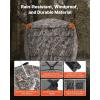 VEVOR Hunting Blind，See Through Ground Blinds with Carrying Bag, 360 Degree Portable Camouflage Tent，Durable Concealed Shelter with Silent Side Door and Window, for Turkey and Deer(4-5 Person（270° See Through) (H-79”）)