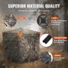VEVOR Hunting Blind，See Through Ground Blinds with Carrying Bag, 360 Degree Portable Camouflage Tent，Durable Concealed Shelter with Silent Side Door and Window, for Turkey and Deer(2-3 Person（270°See Through ）)
