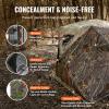 VEVOR Hunting Blind，See Through Ground Blinds with Carrying Bag, 360 Degree Portable Camouflage Tent，Durable Concealed Shelter with Silent Side Door and Window, for Turkey and Deer(4-5 Person（270°See Through) (H-69”）)