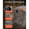 VEVOR Hunting Blind，See Through Ground Blinds with Carrying Bag, 360 Degree Portable Camouflage Tent，Durable Concealed Shelter with Silent Side Door and Window, for Turkey and Deer(Horizontal Windows-55.5 x 55.5 x 66.9″)
