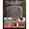 VEVOR Hunting Blind，See Through Ground Blinds with Carrying Bag, 360 Degree Portable Camouflage Tent，Durable Concealed Shelter with Silent Side Door and Window, for Turkey and Deer(6-7 Person（288° See Through ）)