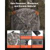 VEVOR Hunting Blind，See Through Ground Blinds with Carrying Bag, 360 Degree Portable Camouflage Tent，Durable Concealed Shelter with Silent Side Door and Window, for Turkey and Deer(1-2 Person（270°See Through ）)