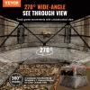 VEVOR Hunting Blind，See Through Ground Blinds with Carrying Bag, 360 Degree Portable Camouflage Tent，Durable Concealed Shelter with Silent Side Door and Window, for Turkey and Deer(4-5 Person（270°See Through) (H-69”）)