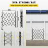 VEVOR Hx12’W Double 12’W Folding Security Gate, 6-1/2′ H x 12′ W, Black, 78 Sq Ft(51.57″ H x 66″ W)