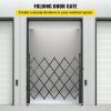 VEVOR Hx12’W Double 12’W Folding Security Gate, 6-1/2′ H x 12′ W, Black, 78 Sq Ft(51.57″ H x 66″ W)