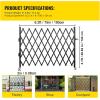 VEVOR Hx12’W Double 12’W Folding Security Gate, 6-1/2′ H x 12′ W, Black, 78 Sq Ft(51.57 x 75 in/4.3 x 6.2 ft)