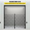 VEVOR Hx12’W Double 12’W Folding Security Gate, 6-1/2′ H x 12′ W, Black, 78 Sq Ft(63.39″ H x 122″ W)