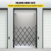 VEVOR Hx12’W Double 12’W Folding Security Gate, 6-1/2′ H x 12′ W, Black, 78 Sq Ft(63.39″ H x 70″ W)
