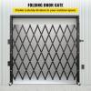 VEVOR Hx12’W Double 12’W Folding Security Gate, 6-1/2′ H x 12′ W, Black, 78 Sq Ft(87” H x 85” W)
