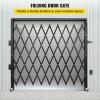 VEVOR Hx12’W Double 12’W Folding Security Gate, 6-1/2′ H x 12′ W, Black, 78 Sq Ft(87 x 94 in/7.25 x 7.8 ft (with wheels))