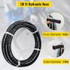 VEVOR Hydraulic Hose 50 Feet Rubber Hydraulic Hoses with 2 High-Tensile Steel Wire Braid, Inner Diameter 1/2 Inch, 5000 PSI Max, Bulk Hydraulic Hose -40 °F to 250 °F, Hydraulic Oil Flexible Hose(50 FT)