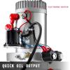 VEVOR Hydraulic Pump Double Acting 4 Way Hydraulic Power Unit Double Solenoid Hydraulic Power Pack 12V DC Hydraulic Power Pump with 4.5Liter Reservoir for Dump Trailer Car Lifting(Double Acting 6 Quart)