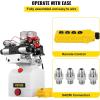 VEVOR Hydraulic Pump Double Acting 4 Way Hydraulic Power Unit Double Solenoid Hydraulic Power Pack 12V DC Hydraulic Power Pump with 4.5Liter Reservoir for Dump Trailer Car Lifting(4.5 Quart)