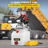 VEVOR Hydraulic Pump Double Acting 4 Way Hydraulic Power Unit Double Solenoid Hydraulic Power Pack 12V DC Hydraulic Power Pump with 4.5Liter Reservoir for Dump Trailer Car Lifting(4.5 Quart)