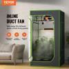 VEVOR Inline Duct Fan, 6-Inch 400 CFM with Variable Speed Controller, Quiet AC-Motor Ventilation Exhaust Fan for Cooling Booster, Grow Tents, Hydroponics(8″ Fan & Variable Speed Controller)
