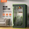 VEVOR Inline Duct Fan, 8-Inch 807 CFM with Temperature Humidity Controller, Quiet EC-Motor Ventilation Exhaust Fan for Cooling Booster, Grow Tents, Hydroponics(6 Inch)