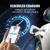 VEVOR Level 2 Portable EV Charger, 40A 240V, Electric Vehicle Charger with 25 ft Charging Cable NEMA 14-50P Plug, 40A/32A/24A/16A Adjustable Current Plug-in Home EV Charging Station for SAE J1772 EVs(40 Amp)