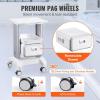 VEVOR Medical Trolley Storage Cart with Removable Drawer, Rolling Lab Tray Cart with Wheels for Ultrasound, Dental Clinic, Lab, Beauty Salon, Office(2 Tiers / Removable Drawer)
