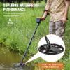VEVOR Metal Detector for Adults & Kids, 10 Inch Waterproof Search Coil with LCD Display 7 Modes, Adjustable 41”-52” Aluminum Stem, DSP Chip Higher Accuracy Gold Detector 10” Detection Depth(10inch)