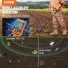 VEVOR Metal Detector for Adults & Kids, 10 Inch Waterproof Search Coil with LCD Display 7 Modes, Adjustable 41”-52” Aluminum Stem, DSP Chip Higher Accuracy Gold Detector 10” Detection Depth(12inch)