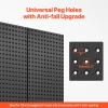 VEVOR Metal Pegboard Panels, 24″ x 12″ Pegboard, 4 Panels, Heavy Duty Steel Peg Board Wall Organizer, for Living Room Garage Tool Storage Workbench Office Organization Craft Room Kitchen Home, Black(48″ x 24″)