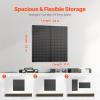 VEVOR Metal Pegboard Panels, 24″ x 12″ Pegboard, 4 Panels, Heavy Duty Steel Peg Board Wall Organizer, for Living Room Garage Tool Storage Workbench Office Organization Craft Room Kitchen Home, Black(24″ x 24″)