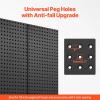 VEVOR Metal Pegboard Panels, 24″ x 12″ Pegboard, 4 Panels, Heavy Duty Steel Peg Board Wall Organizer, for Living Room Garage Tool Storage Workbench Office Organization Craft Room Kitchen Home, Black(36″ x 24″)