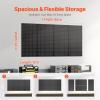 VEVOR Metal Pegboard Panels, 24″ x 12″ Pegboard, 4 Panels, Heavy Duty Steel Peg Board Wall Organizer, for Living Room Garage Tool Storage Workbench Office Organization Craft Room Kitchen Home, Black(48″ x 24″)
