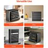 VEVOR Metal Tool Box, 20.5-inch, Portable Metal Tool Box with 4 Drawers, Small Tool Chest with EVA Liners, Ball Bearing Slide Drawers Locking & Powder Coated Finish, Multi-Function Tool Organizer(Black-5 Drawer)