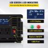 VEVOR Modified Sine Wave Inverter, 1500W, DC 12V to AC 120V Power Inverter with 2 AC Outlets 2 USB Port 1 Type-C Port 6 Spare Fuses, for Small Home Devices Like Smartphone Laptop, CE FCC Certified(2500W)