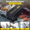 VEVOR Modified Sine Wave Inverter, 1500W, DC 12V to AC 120V Power Inverter with 2 AC Outlets 2 USB Port 1 Type-C Port 6 Spare Fuses, for Small Home Devices Like Smartphone Laptop, CE FCC Certified(2500W)