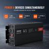 VEVOR Modified Sine Wave Inverter, 1500W, DC 12V to AC 120V Power Inverter with 2 AC Outlets 2 USB Port 1 Type-C Port 6 Spare Fuses, for Small Home Devices Like Smartphone Laptop, CE FCC Certified(3000 Watt)