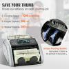 VEVOR Money Counter Machine, Bill Counter with UV/MG/IR/DD/DBL/HLF/CHN Counterfeit Detection, Counting/Value Count/Add/Batch Modes, USD/EUR Money Counting Machine with LCD Display for Small Business(Small Business Grade)