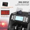 VEVOR Money Counter Machine, Bill Counter with UV/MG/IR/DD/DBL/HLF/CHN Counterfeit Detection, Counting/Value Count/Add/Batch Modes, USD/EUR Money Counting Machine with LCD Display for Small Business(Business Grade)