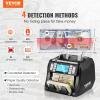 VEVOR Money Counter Machine, Bill Counter with UV/MG/IR/DD/DBL/HLF/CHN Counterfeit Detection, Counting/Value Count/Add/Batch Modes, USD/EUR Money Counting Machine with LCD Display for Small Business(Business Grade)