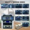 VEVOR Money Counter Machine, Bill Counter with UV/MG/IR/DD/DBL/HLF/CHN Counterfeit Detection, Counting/Value Count/Add/Batch Modes, USD/EUR Money Counting Machine with LCD Display for Small Business(Bank Grade)