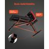 VEVOR Multi-Functional Weight Bench for Full Body Workout, Roman Chair Hyperextension Bench, 330 lbs Adjustable & Foldable Equipment for Back Arm Core Ab Workout, Sit Up Exercise Machine for Home Gym