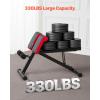 VEVOR Multi-Functional Weight Bench for Full Body Workout, Roman Chair Hyperextension Bench, 330 lbs Adjustable & Foldable Equipment for Back Arm Core Ab Workout, Sit Up Exercise Machine for Home Gym