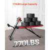 VEVOR Multi-Functional Weight Bench for Full Body Workout, Roman Chair Hyperextension Bench, Adjustable & Foldable Equipment for Back Arm Core Ab Workout, Sit Up Exercise Machine for Home Gym(Pull rope 770LB)