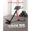 VEVOR Multi-Functional Weight Bench for Full Body Workout, Roman Chair Hyperextension Bench, Adjustable & Foldable Equipment for Back Arm Core Ab Workout, Sit Up Exercise Machine for Home Gym(Black+Red Hyperextension Bench 350LB)
