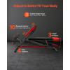 VEVOR Multi-Functional Weight Bench for Full Body Workout, Roman Chair Hyperextension Bench, Adjustable & Foldable Equipment for Back Arm Core Ab Workout, Sit Up Exercise Machine for Home Gym(Multi-Functional 660LB)