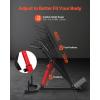 VEVOR Multi-Functional Weight Bench for Full Body Workout, Roman Chair Hyperextension Bench, Adjustable & Foldable Equipment for Back Arm Core Ab Workout, Sit Up Exercise Machine for Home Gym(Black+Red Hyperextension Bench 350LB)