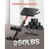 VEVOR Multi-Functional Weight Bench for Full Body Workout, Roman Chair Hyperextension Bench, Adjustable & Foldable Equipment for Back Arm Core Ab Workout, Sit Up Exercise Machine for Home Gym(Hyperextension Bench 250LB)